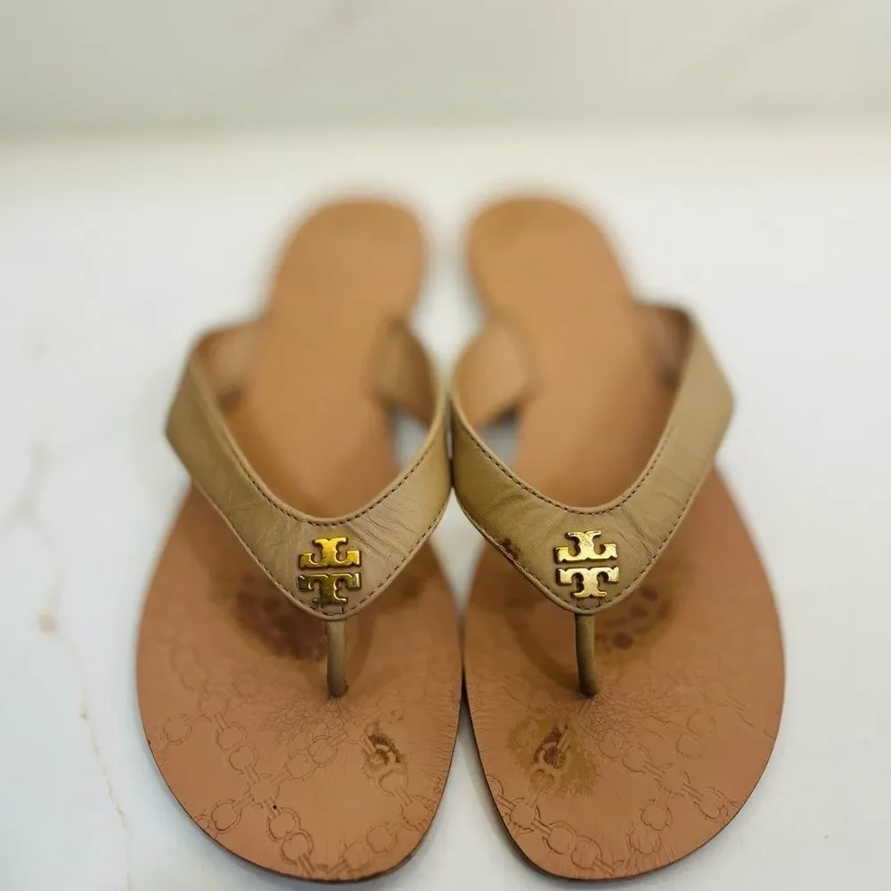 Tory Burch Monroe Boho Neutral Thong Sandals